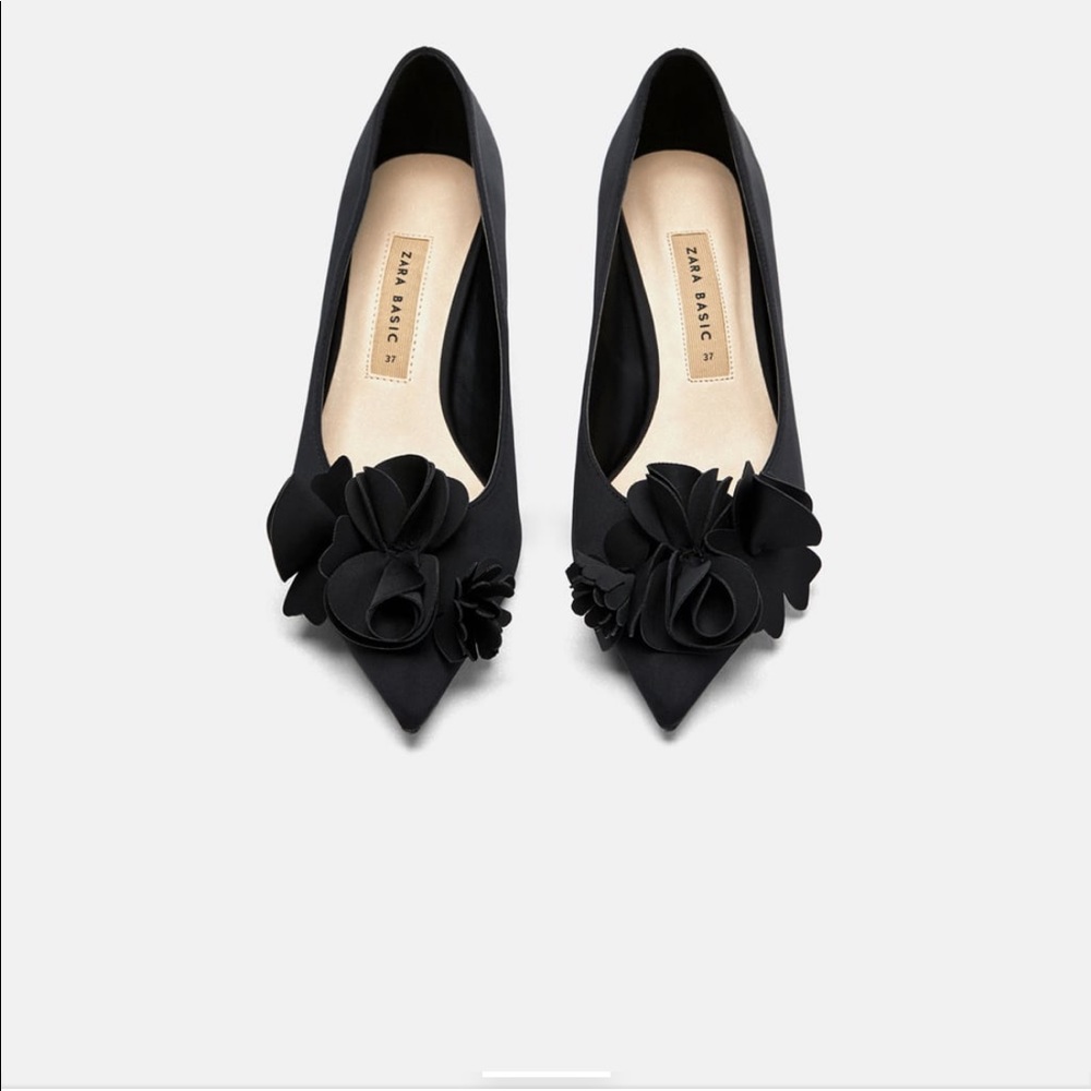Zara floral heels sz 6 - Picture 2 of 6